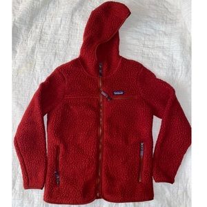 Brand new Women’s red hooded Patagonia fleece.